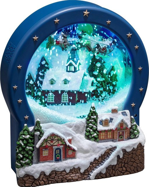 Konstsmide LED Szenerie Dorf aus Glas mit 9 bunten Lichtern für Weihnachten - Bild 1
