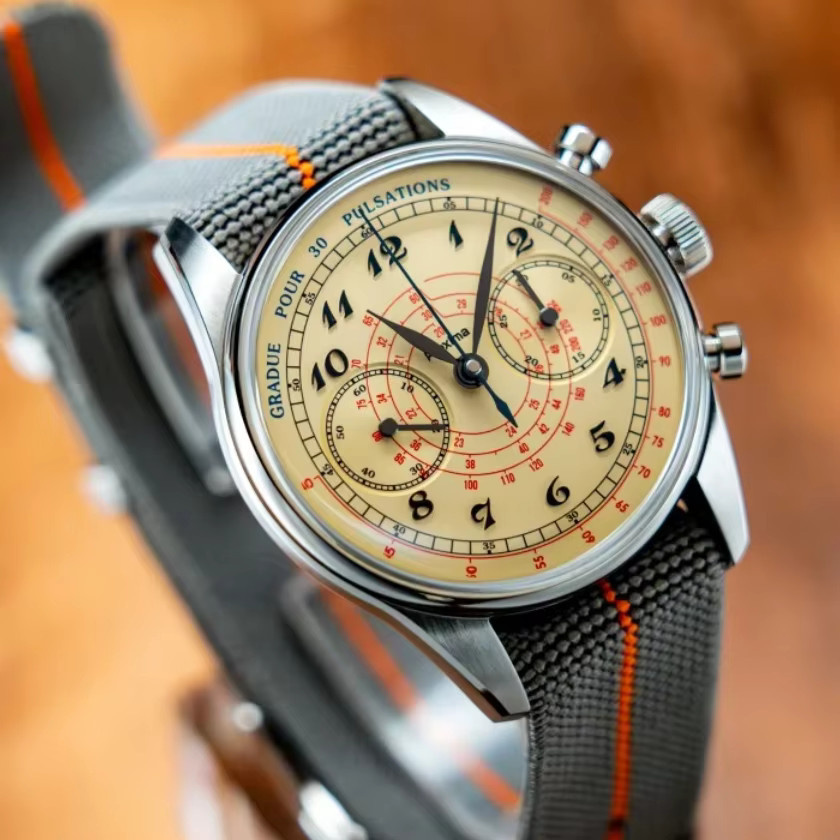 Proxima Chronograph, Herren, Edelstahl, Handaufzug, 39 mm, Textil/NATO - Bild 2