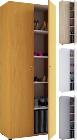 VCM Allzweckschrank Vandol aus Holz in Braun mit Drehtüren und Fachbodeneinteilung B: 70 cm, H: 178 cm, T: 40 cm