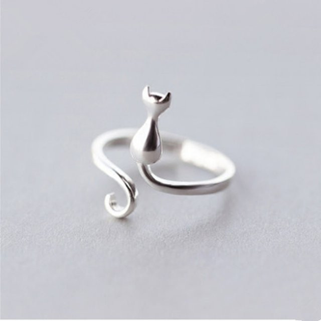 GaGa-Duck Ring, 925 Silber, Katze - Bild 1