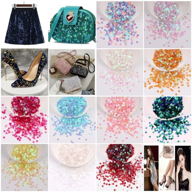 Glänzende runde PVC Perlen in Lila und Multicolour für Kleidung und DIY-Projekte, Durchmesser: 2–4 mm - Bild 1