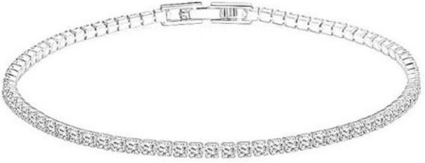 Tennisarmband 925 Silber, Zirkonia, Damen, 18 cm