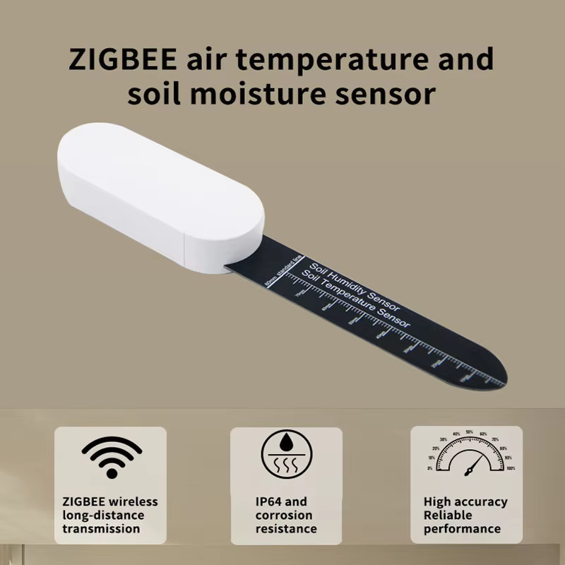 Tuya Zigbee Bodenfeuchtesensor in Weiß zur Temperatur- und Feuchtigkeitsmessung für die Blumenpflege und Home Assistant - Bild 4