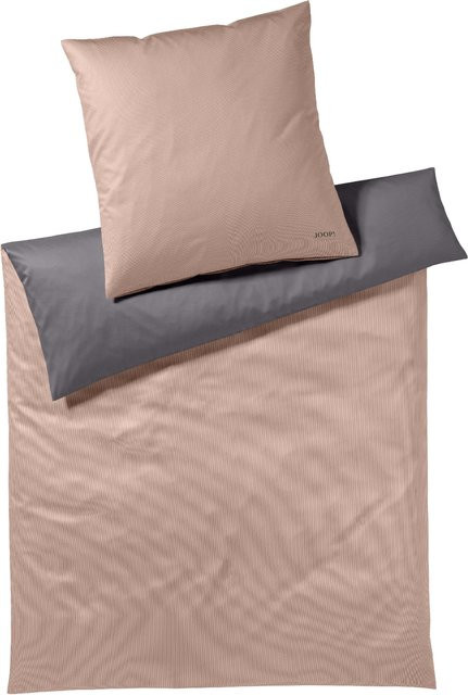 JOOP! Living Bettwäsche Micro Pattern aus Mako-Satin in Braun und Beige, B/H: 135 x 200 cm mit Kissenbezug 80 x 80 cm - Bild 1