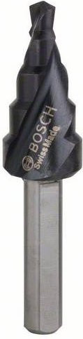 Bosch HSS Stufenbohrer aus Edelstahl in Silber, Durchmesser: 12 mm, Gesamtlänge: 50 mm - Bild 1