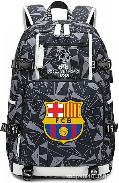 3-teiliges Schulrucksack-Set für Schüler aus Oxford-Stoff in Multicolour mit Schultasche und Federmäppchen - Bild 1