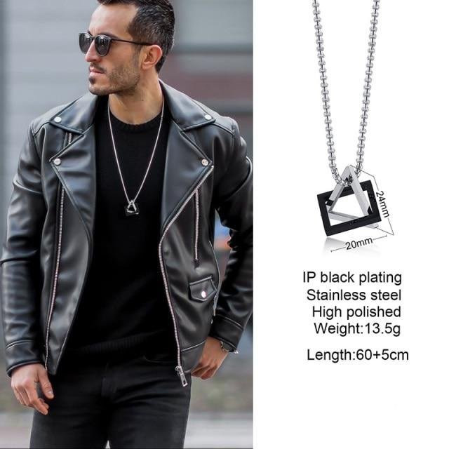 YIRAN Jewelry Herrenanhänger, Edelstahl, Schwarz, Herren - Bild 1