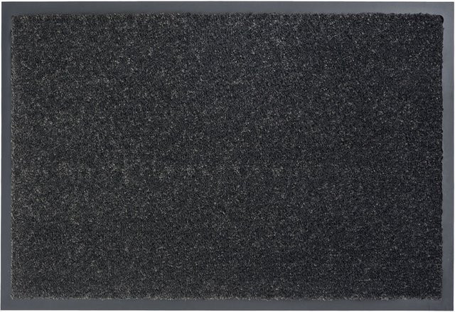 Schmutzfang Perle Astra Rechteckiger Teppich in Anthrazit und Grau, rutschfest, B/T: 120 x 80 cm - Bild 1