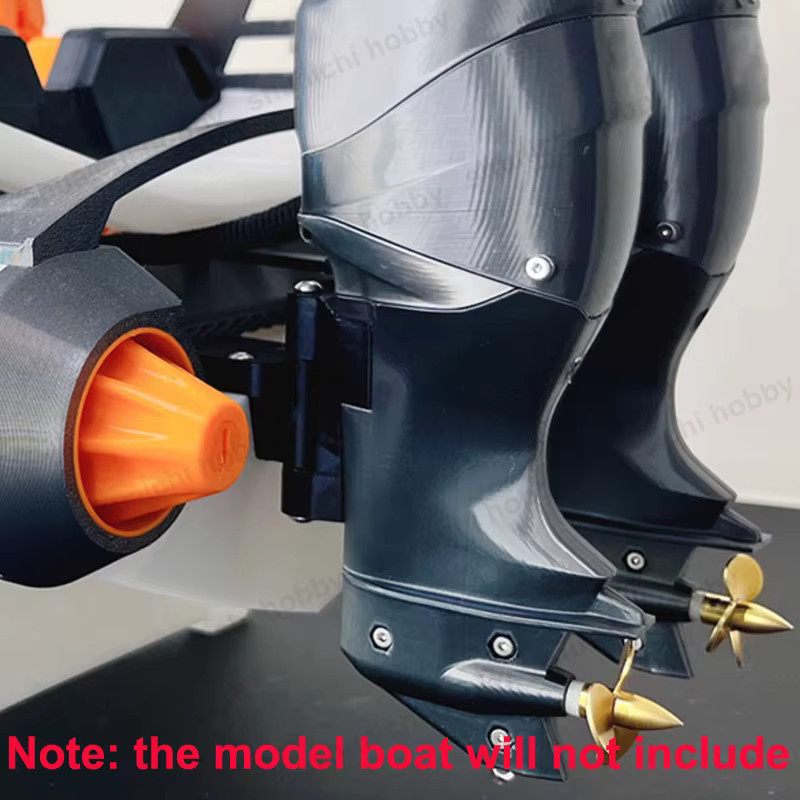 SHUAICHI RC Außenbordmotor Kit, 2-3S Maßstab, bürstenlos, wassergekühltes Kupferrohr, DIY Teile für Modell Schnellboot Modifikation - Bild 3