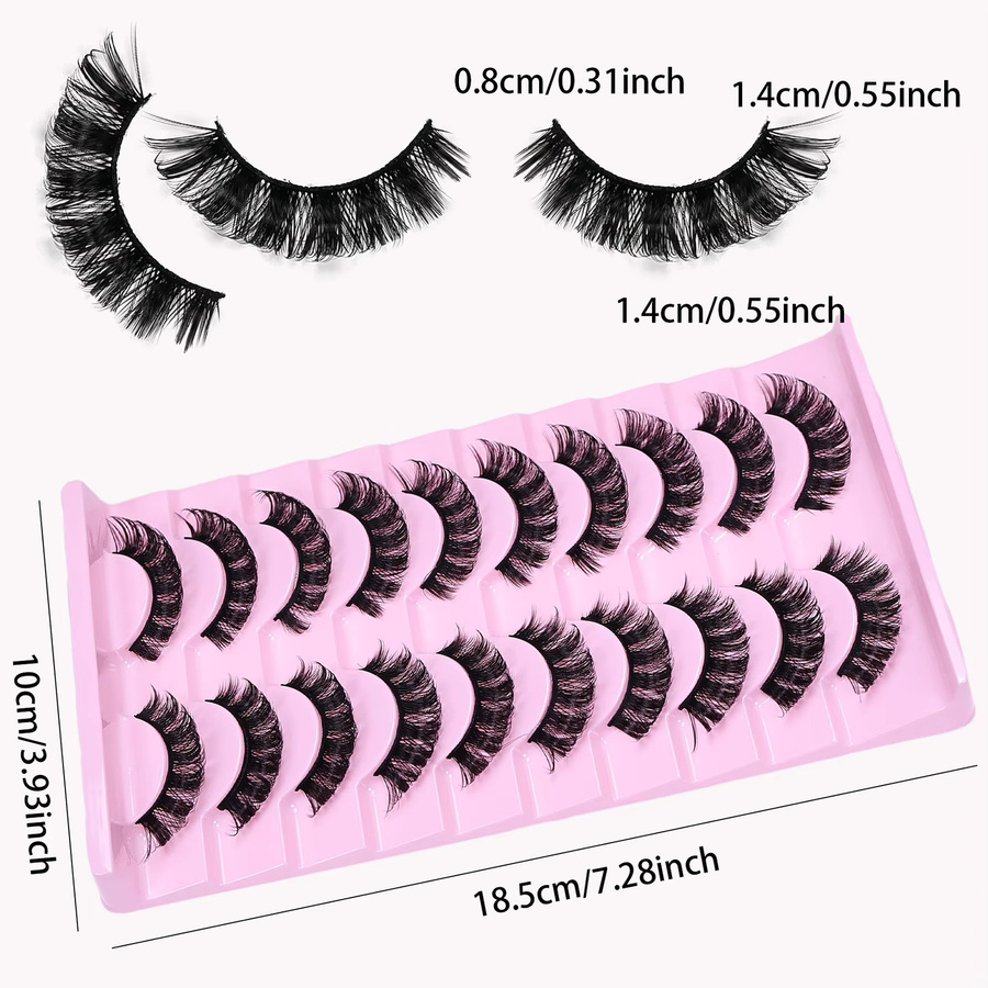 JIEFUXIN Russische Streifenwimpern DD Curl, 30 oder 50 Paare, Unisex - Bild 4