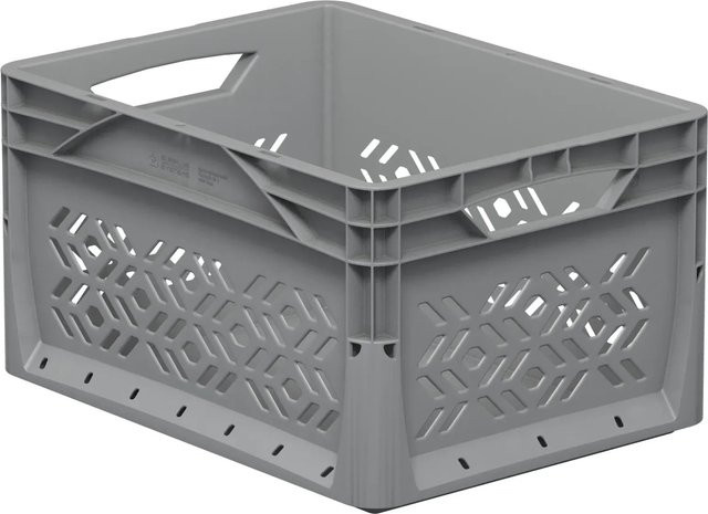 Eurobox-System durchbrochene Box in Grau, B/T/H: 40 x 30 x 22 cm - Bild 1