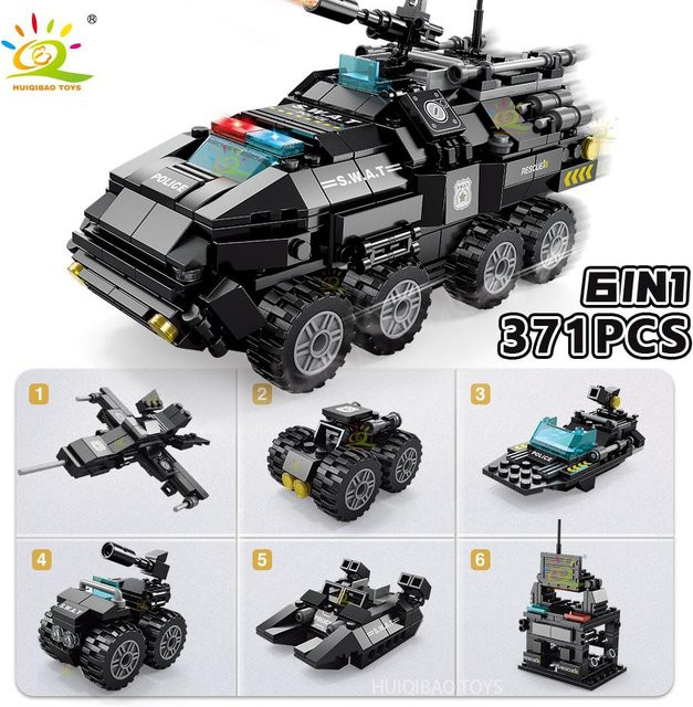 LEGO 6in1 SWAT Polizei LKW, Bausteine, 371 Teile, ab 3 Jahren - Bild 1