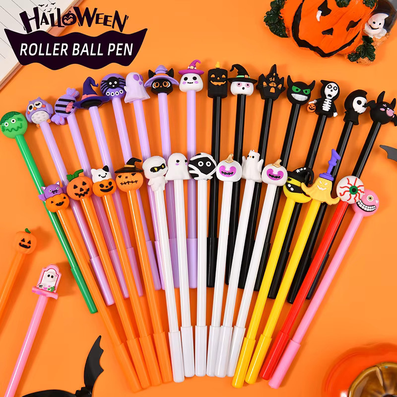 ZYF Halloween Motiv-Stifte Set mit Kürbis, Geist und Zombie, 10er Pack, Multicolor, Rollerball-Stifte aus Kunststoff - Bild 3