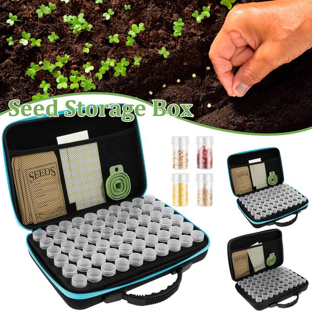 Multifunktionaler Samen Lagerung Organizer in Schwarz mit 60 oder 120 Slots für Garten, Gemüse und Blumen - Bild 1