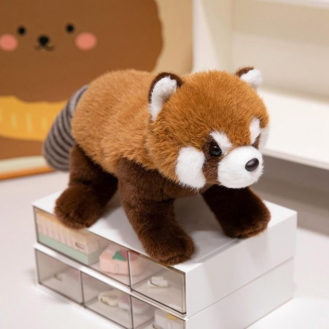 Waschbärpuppe Plüschtier, Rote Panda-Puppe, braun, 50cm - Bild 1