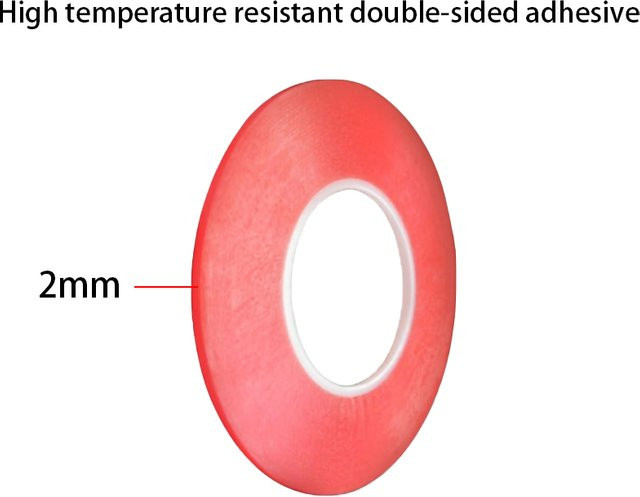Hitzebeständiges doppelseitiges Klebeband transparent Breite: 2 mm für LCD-Bildschirme, Tablets und Smartphones - Bild 1