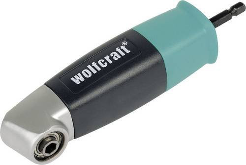 Wolfcraft Winkelaufsatz mit Bit-Halter für Bohrmaschinen in Schwarz und Petrol - Bild 1