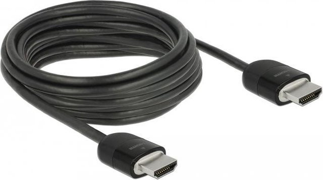 Delock Premium Highspeed HDMI Kabel mit Ethernet, 4K UHD und Dolby DTS-HD Master Audio, Schwarz, Länge: 5,0 m - Bild 1