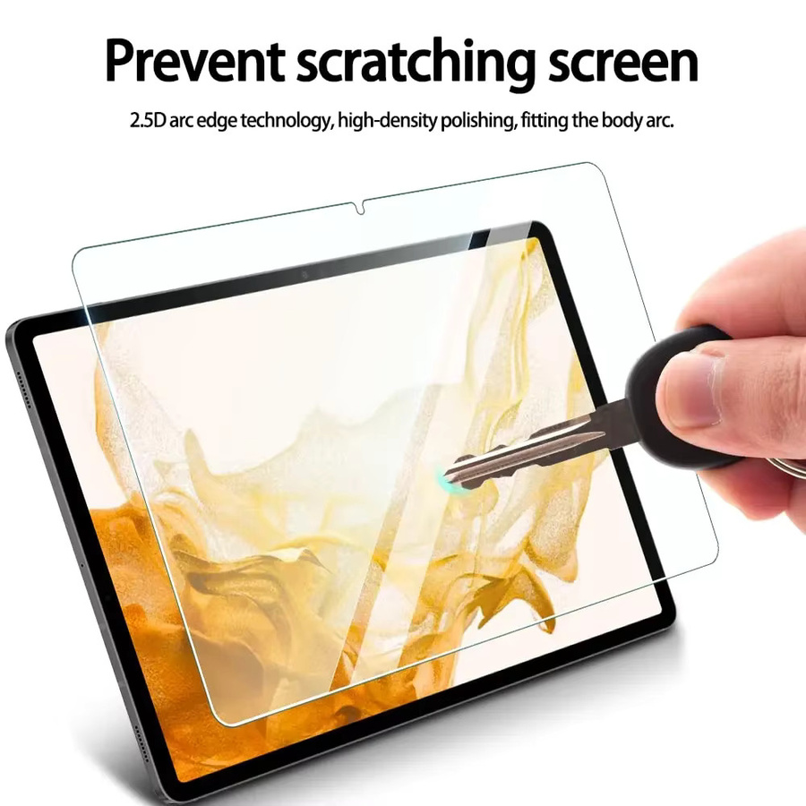 Displayschutzfolie aus gehärtetem Glas für Samsung Galaxy Tab S6 Lite, S5E, S7, S8, Tab A7, A8 und weitere Modelle, transparent - Bild 4