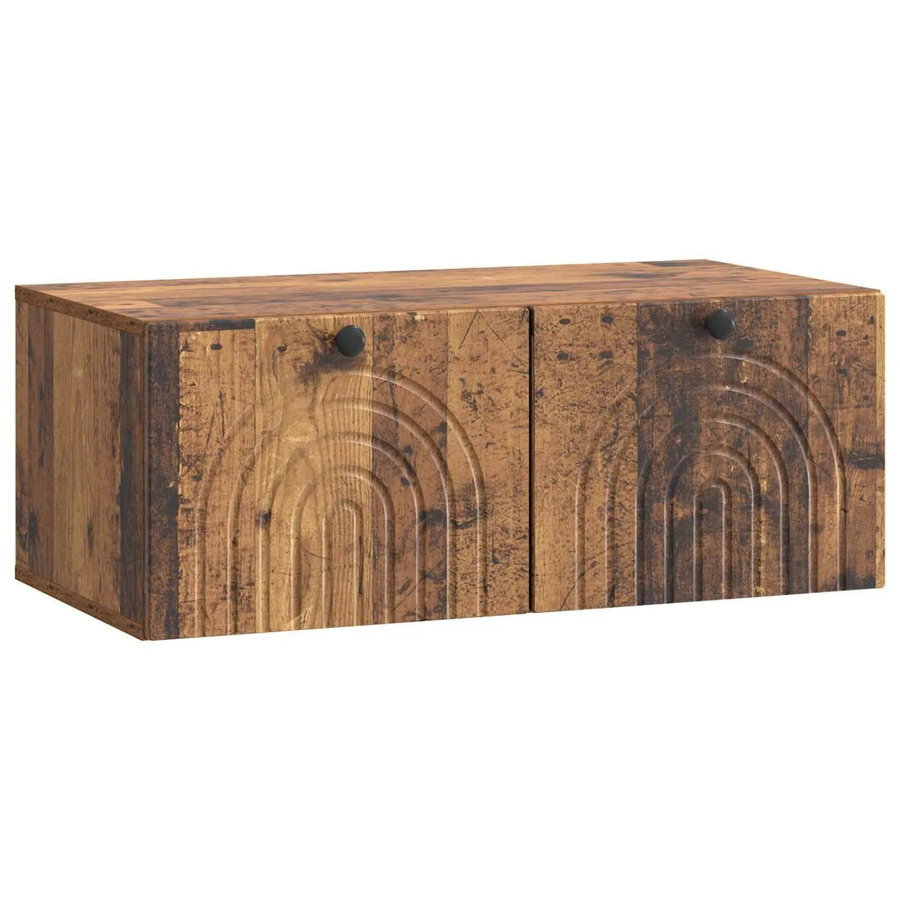 vidaXL Wandmontierter TV-Schrank aus Altholz in Braun, B/T/H: 78,5 x 41 x 30 cm - Bild 2