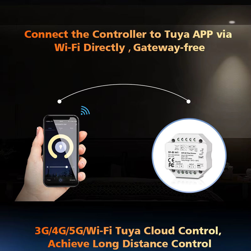 Tuya Smart WiFi LED Dimmer Controller mit RF Push-Schalter und Fernbedienung, Weiß, kompatibel mit Alexa und Google Assistant - Bild 4