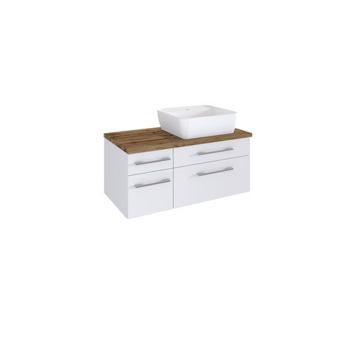 HELD MÖBEL Waschtisch-Set DAVOS in Weiss, 8-teilig mit LED-Beleuchtung und Soft-Close-Türen, B/T/H: 60 x 64 x 85 cm - Bild 2
