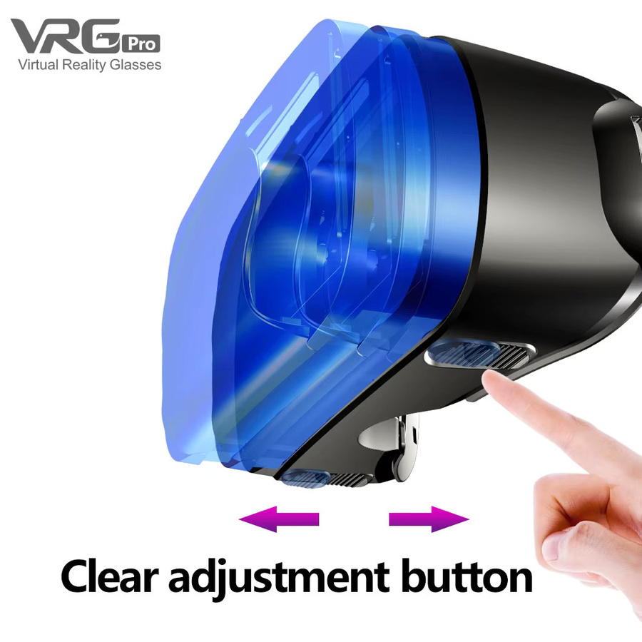 AyeBeau 3D-VR-Headset intelligente Virtual-Reality-Brille für Smartphones in Schwarz - Bild 3