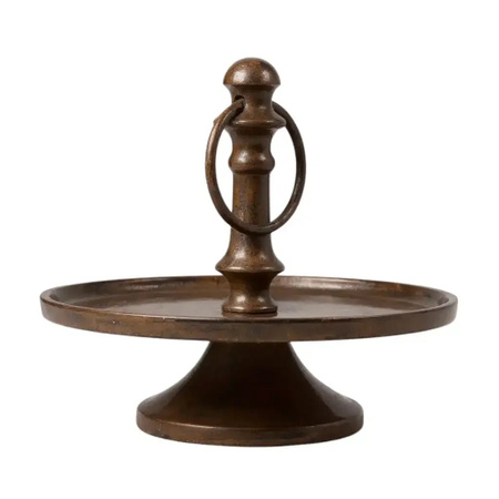 Mansion atmosphere Etagere in Antik Gold mit 1 Plateau aus Aluminium, Breite: 19,0 cm, Tiefe: 17,0 cm, Höhe: 19,0 cm