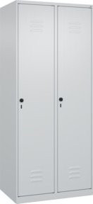 C+P Wäsche-Spind Classic PLUS mit 2 Abteilen in Grau, Stahl mit Einbrennbeschichtung, H x B x T: 185 x 80 x 50 cm - Bild 1
