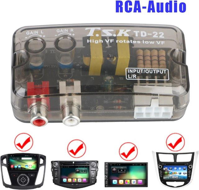 Universal RCA Line Level Converter Adapter für Auto Car Audio 12V - Bild 1