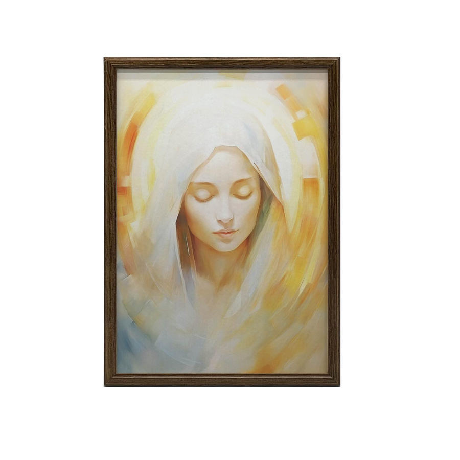 Maria Göttliche Gegenwart der Mutter Wandbild im schwarzen Aluminiumrahmen, B: 30 cm, H: 40 cm - Bild 2