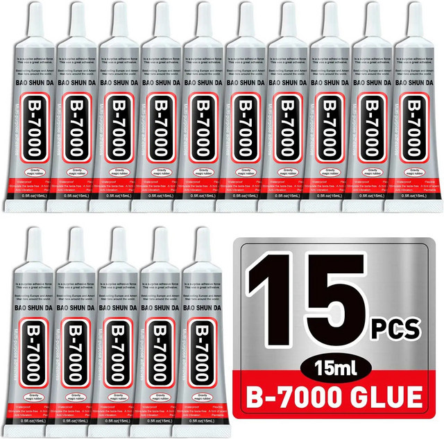 15 Stück B-7000 Universeller Reparaturkleber Transparent 15 ml für Handy-Displays, Glas und Kunststoff mit Präzisionsapplikator - Bild 1