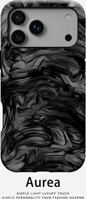 Potdemiel Ripple Handyhülle mit Magnetfunktion für iPhone 17 16 15 14 13 Pro Max Plus, robuste Doppelschicht-Schutzhülle, Schwarz - Bild 1