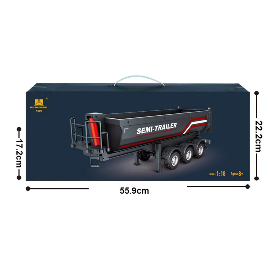 Huina 1509 RC Elektro-Kippanhänger, Fahrzeugmodell, 1:18, mit Licht - Bild 2