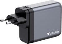 Verbatim GNC-140 Universal GaN-Ladegerät 140W mit 1x USB-A und 3x USB-C in Schwarz/Grau - Bild 2