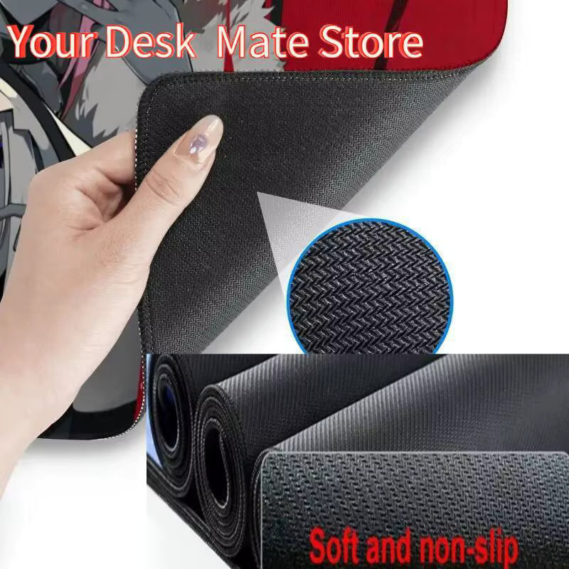Potdemiel XXL Laptop Deskmat Gawr Gura Hololive Motiv, rutschfeste Gamer Mousepad in Multicolour - Bild 5