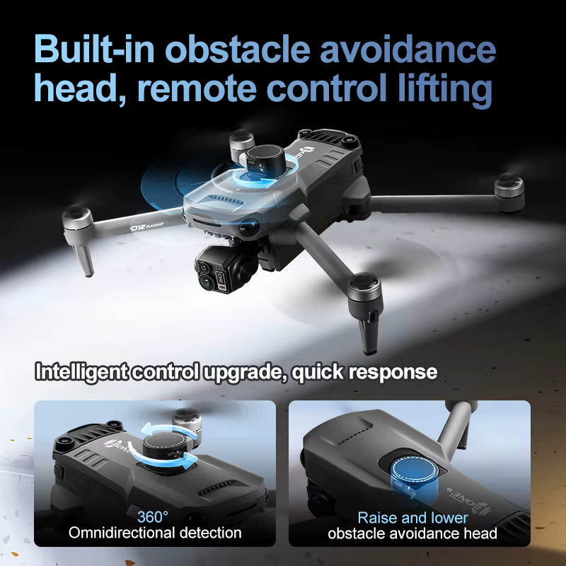 Tccicadas 8K RC-Drohne mit 3-Achsen-Gimbal, 7,2-Zoll-Touchscreen FPV-Fernbedienung, Hindernisvermeidung, GPS-Rückkehr und Airdrop in Grau - Bild 4