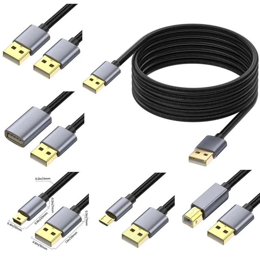 BSN USB 2.0 Daten- und Ladekabel mit USB-A auf Micro-USB Stecker, Farbe: Schwarz - Bild 2