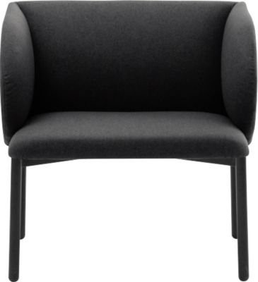 Leyform LIV Empfangssessel mit Stahlrohrgestell und Stoffbezug, anthrazit melange, B: 73 cm, T: 62 cm, H: 74 cm - Bild 1