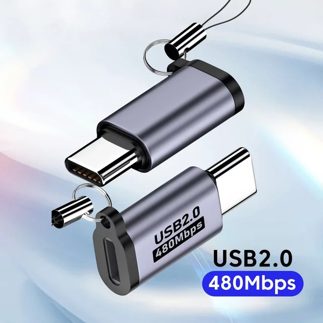BSN Adapter Set für Micro-USB auf USB-C und USB-C auf Lightning in Grau mit 480 Mbit/s Datentransfer und Ladefunktion - Bild 1