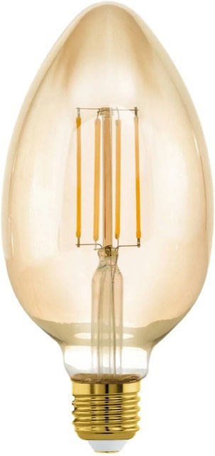Eglo LED-Leuchtmittel E27 Kerzenform in Amber und Gold, dimmbar, 4,5 W, warmweiß, H x Ø: 17 x 8 cm - Bild 1