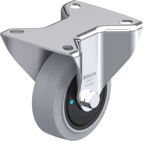 Blickle Bockrolle B-POEV 80KFD-SG in Schwarz und Grau aus Stahl mit einem Rad-Durchmesser von 80 mm und einer Tragfähigkeit von max. 140 kg - Bild 1