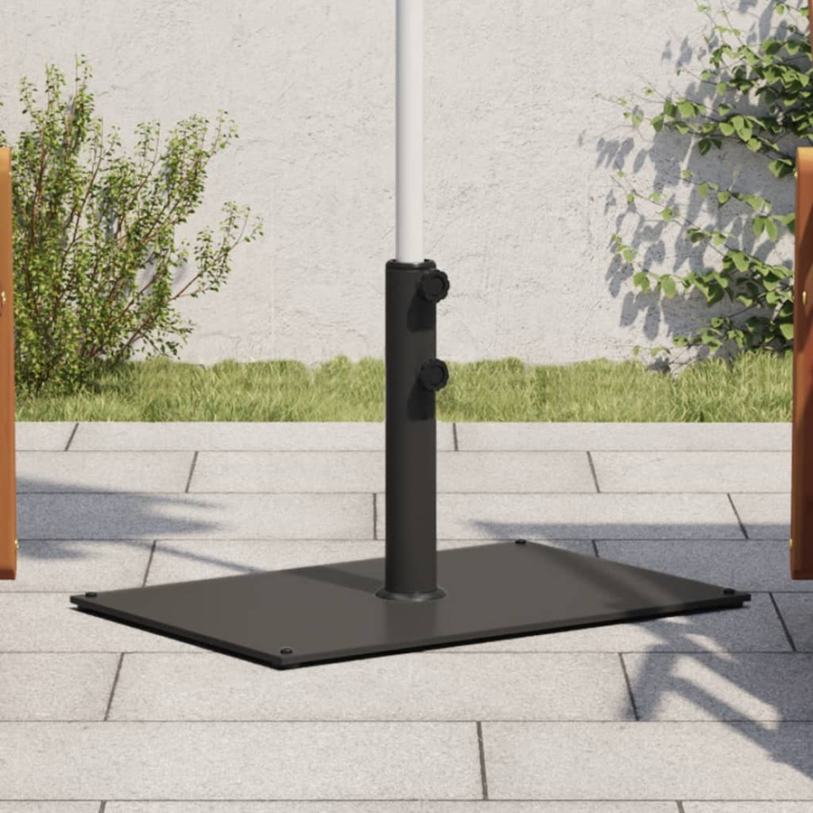 vidaXL Sonnenschirmständer aus Metall in Schwarz, Rechteckig, 15 kg, für Mastdurchmesser 32 mm, 38 mm und 48 mm - Bild 4
