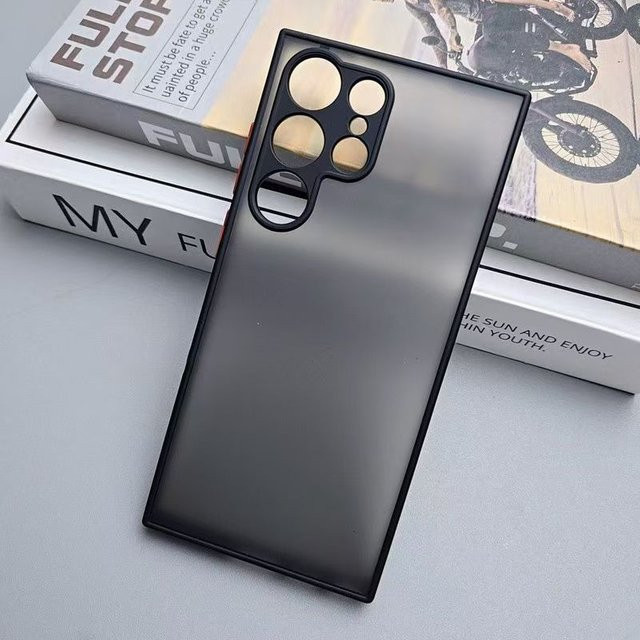 Hybride stoßfeste Schutzhülle in Militärqualität für Samsung Galaxy S25 Ultra S25 S24 S23 S22 S21 Ultra Plus FE, Hard Cover, durchscheinend schwarz - Bild 1