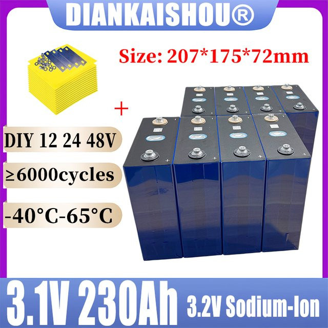 DIANKAISHOU Natrium-Ionen-Batterie Klasse A in Blau, 230Ah, 2,9V/3,1V, temperaturbeständig für Motorrad, Elektroroller und mobile Stromversorgung - Bild 1