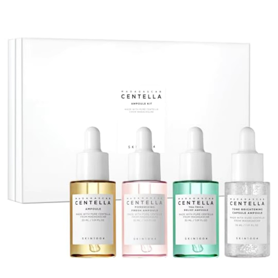 SKIN1004 Madagascar Centella Ampullen-Set, 4-teilige Serum-Kollektion, für empfindliche und unreine Haut - Bild 1
