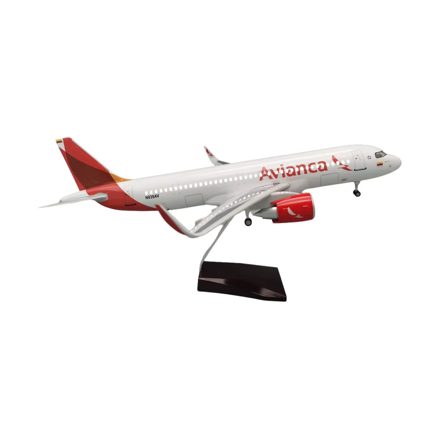 ZOCO A320 Kolumbien Avianca Airlines Spielzeugmodellflugzeug, 1:80, LED-Licht, Druckguss - Bild 3