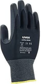 uvex unilite 6605 Montagehandschuhe aus Polyamid und Nitrilschaum, Schwarz, 10 Paar, Größe 8, EN 388: 4122, atmungsaktiv - Bild 1