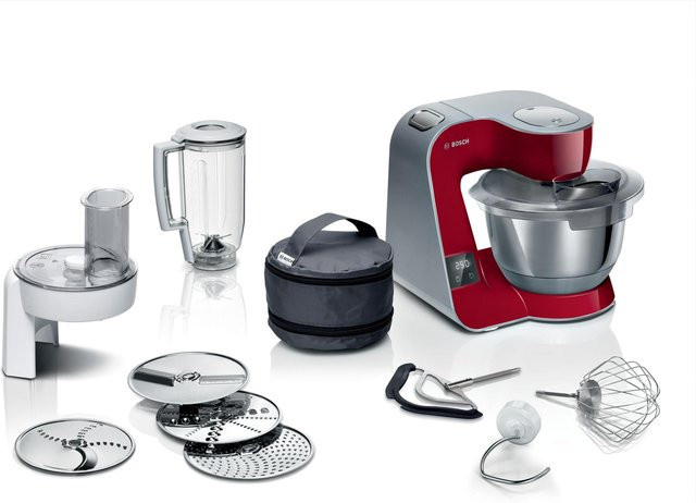 Bosch MUM5 Serie 4 Küchenmaschine 1000W Rot-Silber - Bild 1