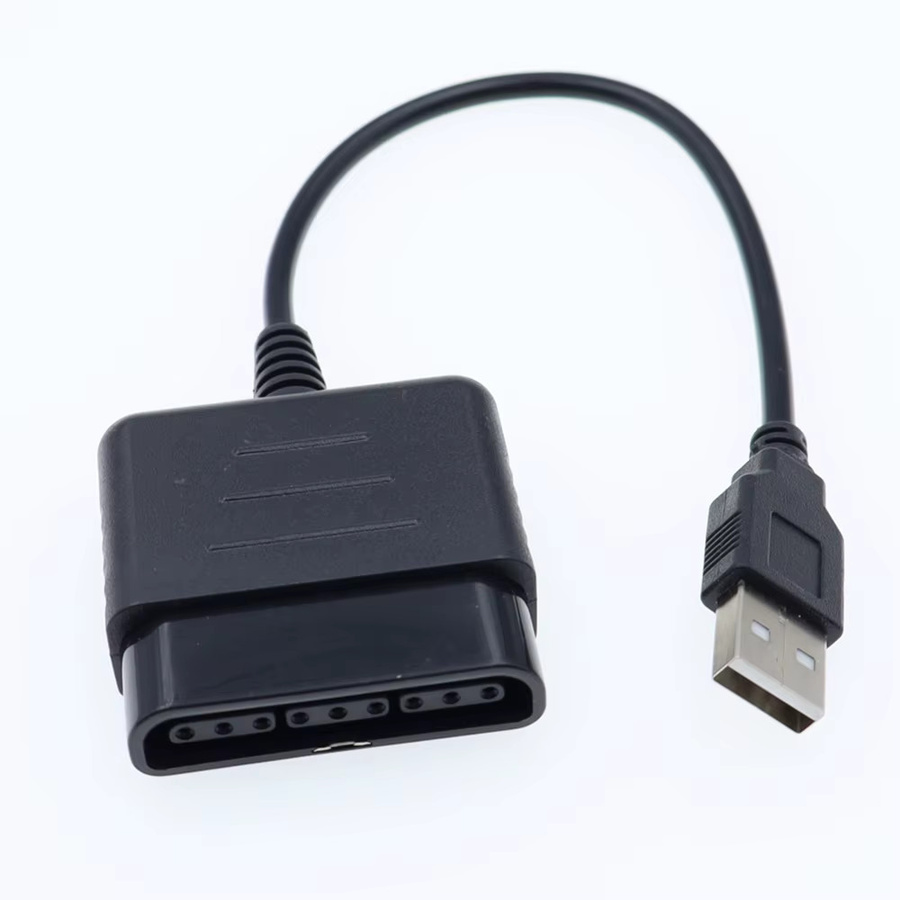 USB Adapter Konverter Kabel für Sony PS2 GamePad zu PS3 und PC, Schwarz - Bild 2